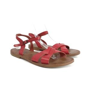 Joie A La Plage Red Leather Strappy Sandals